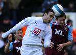 Tottenhams stjerneangriber Dimitar Berbatov scorede to mål med hovedet. 