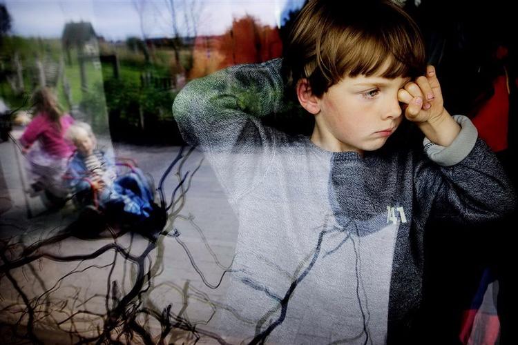 Hvornår kommer mor eller far? arkivfoto 