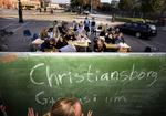 Der har været mange demonstrationer mod klassekvotienten, her er det på Slotspladsen foran Christiansborg. Arkivfoto. 