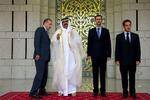 Frankrigs præsident  Nicolas Sarkozy,  Syriens  præsident Bashar Assad, sheik Hamad bin Khalifa Al Than og Tyrkiets premierminister Recep Tayyip Erdogan. 
