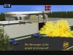 A-Qaeda's computerised rendering of this June's attack on the Danish embassy in Islamabad: Organisation warns of further attacks. 
