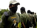 Farc-oprørere, der har overgivet sig til den colombianske hær. 
