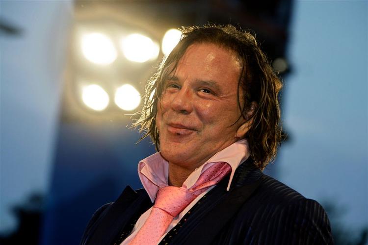 Mickey Rourke i Venedig. Han spiller hovedpersonen i Darren Aronofskys 'The Wrestler'. 