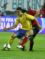 Zlatan Ibrahimovic og Henrik 'Henke' Larsson var ganske ufarlige i dag. 
