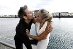 Oliver Bjerrehuus sammen med sin dansepartner Viktoria Franova. 