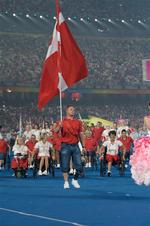 Lørdag bar Jackie Christiansen den danske fane under åbningen af paralympics. I dag vandt han den første danske guldmedalje. 