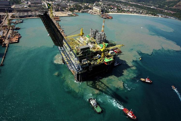 En boreplatform tilhørende det brasilianske olieselskab Petrobas. 