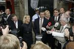 Anders Fogh Rasmussen præsenterer den nye konservative formand, Lene Espersen. 