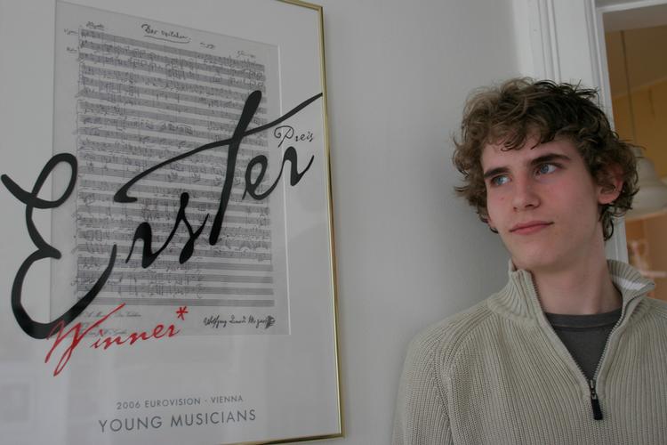 Den unge cellist Andreas Brantelid spillede en smuk torsdagskoncert. 