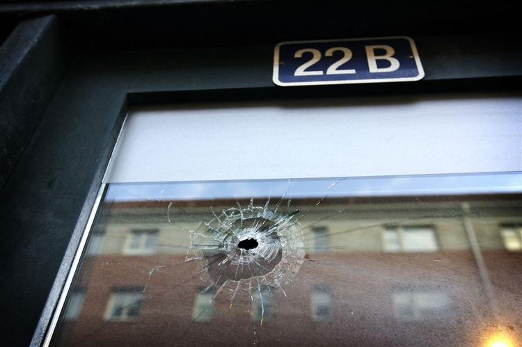 Skudhul efter skyderi på Rantzausgade på Nørrebro 