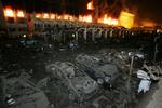 Parkeringspladsen foran Islamabads bomberamte Mariott-hotel. 