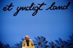 Kurt Westergaard taler på Dansk Folkepartis årsmøde