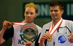 Jonas Rasmussen (tv.) og Lars Paaske nåede som de eneste danskere frem til finalen i Japan. 