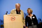 Kurt Westergaard taler på Dansk Folkepartis årsmøde