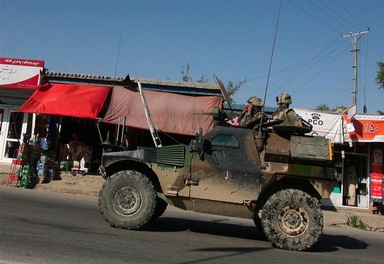Fransk pansret mandskabsvogn fotograferet nær det område, hvor ti franske soldater blev dræbt i Afghanistan 19. august. 