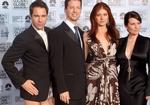 Der kommer flere bøsser, lesbiske, bi- og transseksuelle i amerikanske tv-serier i den kommende sæson. Eric McCormack (længst til venstre) som Will i 'Will &amp; Grace' og Sean Hayes som Jack er kendte eksempler på populærer homoseksuelle tv-karakterer i USA. 