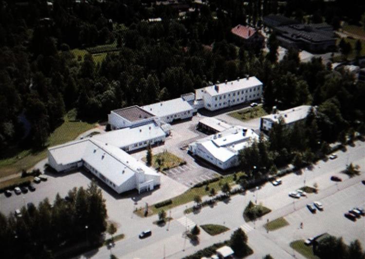 Luftfoto af den tekniske skole i Kauhajoki. Arkivfoto. 