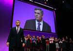 Meningsmålingerne er hårde for Gordon Brown, der i dag talte på Labours landsmøde. 