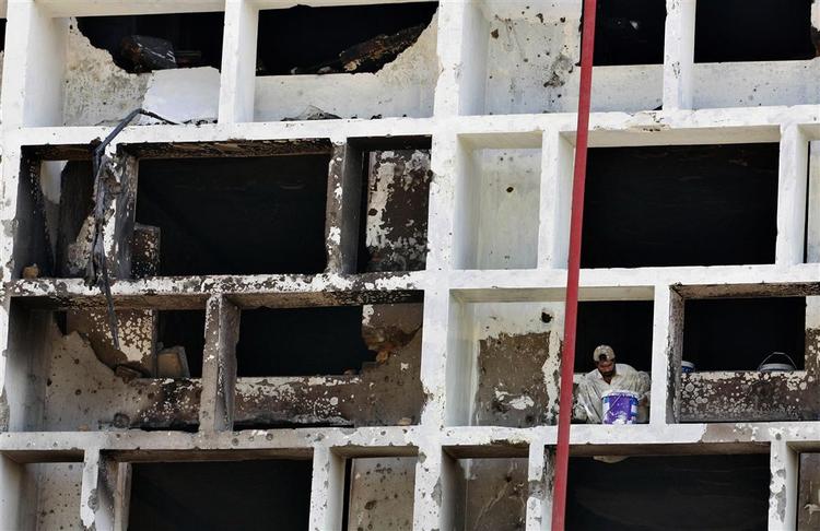 Hotel Marriott i Islamabad blev raseret af en stor bilbombe i lørdags. 