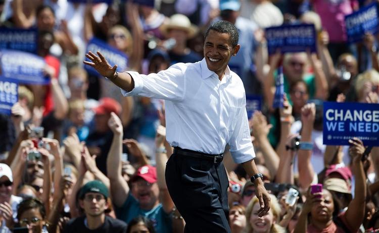 Barack Obamas valgturne var onsdag kommet til Dunedin i Florida. 