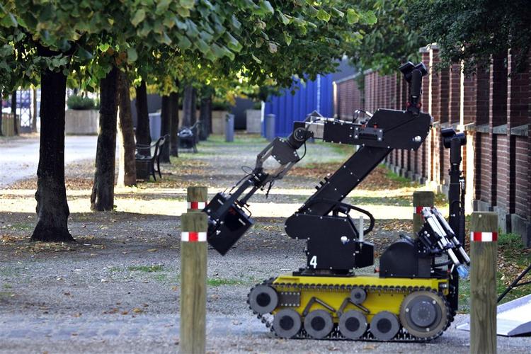 Rullemarie ved en tidligere bombealarm. 