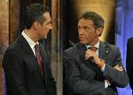 Valgets to vindere, højrepolitikerne Heinz Christian Strache (FPÖ) og Jörg Haider (BZÖ) er ikke særligt gode venner. Efter valget i går aftes var de dog på talefod. 
