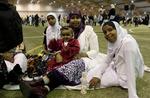 Hygge og familie var i højsædet under dagens fest i Valby. Her ses Najma, Aragsan, Rahma  og Naima. 