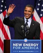Demokraternes præsidentkandidat, Barack Obama, kan godt smile bredt. Han har taget føringen i Virginia. (Arkivfoto) 