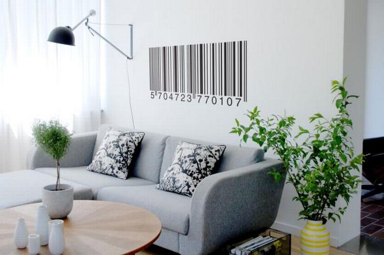 En stregkode i hjemmet fra FERM LIVING. Set hos www.tapetshop.dk. 