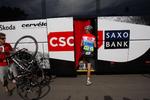 Schleck må forklare sig over for Team CSC Saxobank-holdet sponsorer. 