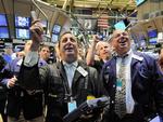 Der var glæde på børsen på Wall Street, da den amerikanske hjælpepakke var i hus. 