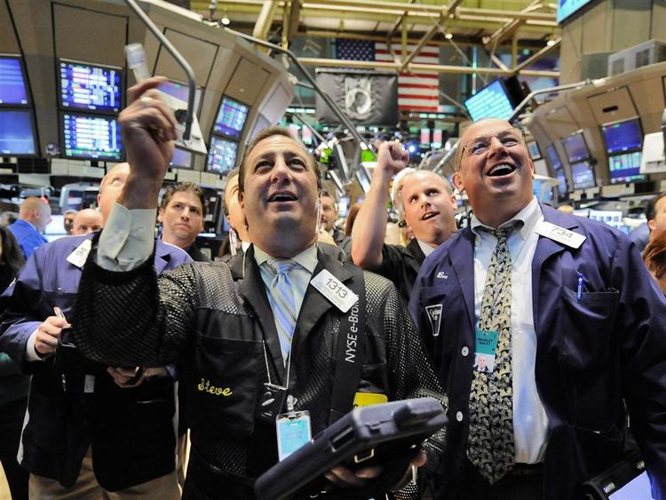 Der var glæde på børsen på Wall Street, da den amerikanske hjælpepakke var i hus. 