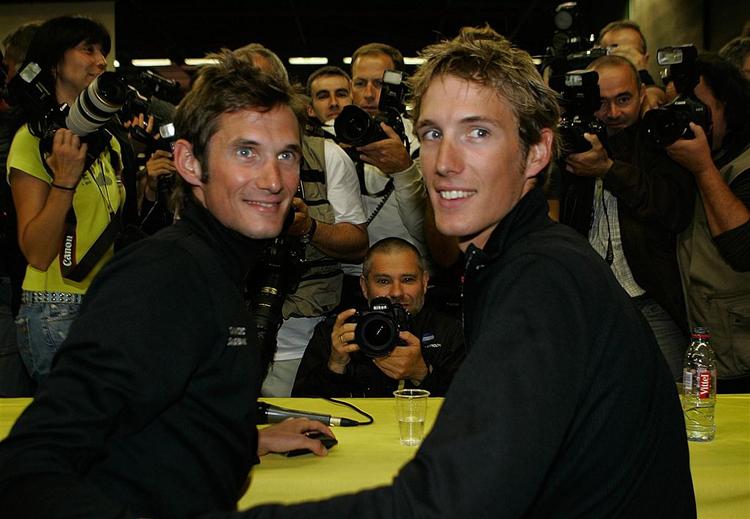 Brødrene Fränk (tv.)og Andy Schleck. 
