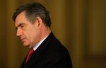 Gordon Brown står til en syngende lussing, hvis der skulle være valg i Storbritannien nu. Arkivfoto. 