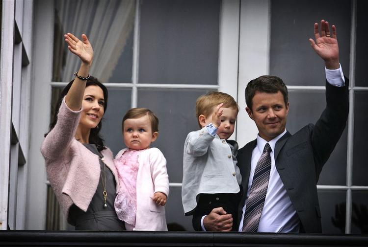 Crown Princess Mary, Princess Isabella, Prince Christian and Crown Prince Frederik. 