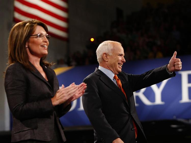 Mc Cain og hans omdiskutterede vicepræsidentkandidat Sarah Palin. 