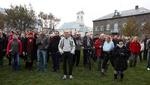 Demonstration foran Altinget i Island. 