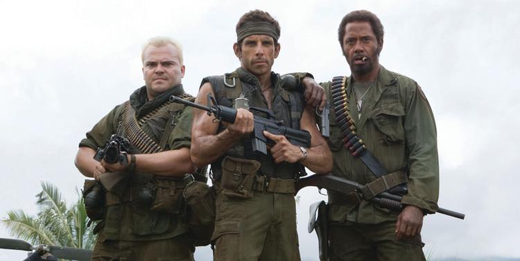 'Tropic Thunder' placerer den tidligere Saturday Night Live-komiker Ben Stiller som Hollywoods hofnar numero uno og fra nu af selv som en player af de helt tunge. Foto fra filmen. 