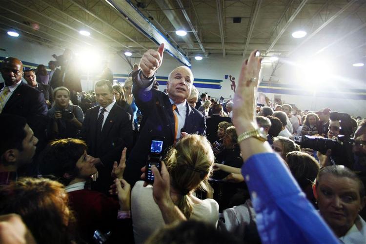 John McCain fører valgkamp i Ohio. 