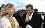 På billedet ses tv-værten Hans Pilgaard og hans dansepartner Mie Moltke. De måtte i aften vinke farvel til dansegulvet. Arkivfoto. 
