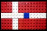 Århus er tilgodeset økonomisk i fire af de seks projekter fra danmarks-fonden. Dansk flag i lego. 