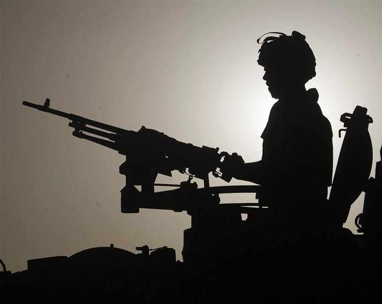 Soldat i Afghanistan. Arkivfoto. 