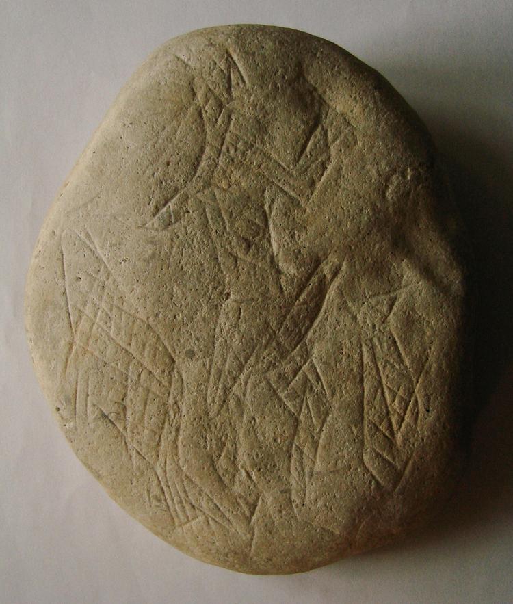 This 5-7,000 year-old decorated stone found by a couple walking along Horsens Fjord. 