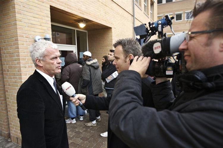 Forvarsadvokat Anders Boelskite foran Retten i Glostrup. 