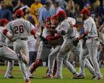 Phillies fejer sejren over Los Angeles Dodgers sidste uge, der sendte Philadelphia-holdet videre til World Series for første gang i 25 år. 