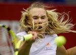 Caroline Wozniackis kamp mod kineseren Peng varede en time og 35 minutter. 