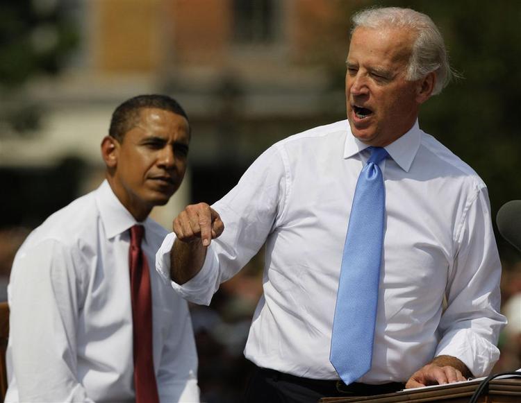 Barack Obama og Joe Biden er Det Demokratiske Partis makkerpar i præsidentvalgkampen. Biden har før skabt problemer for Obama, og nu har han gjort det igen. Arkivfoto. 