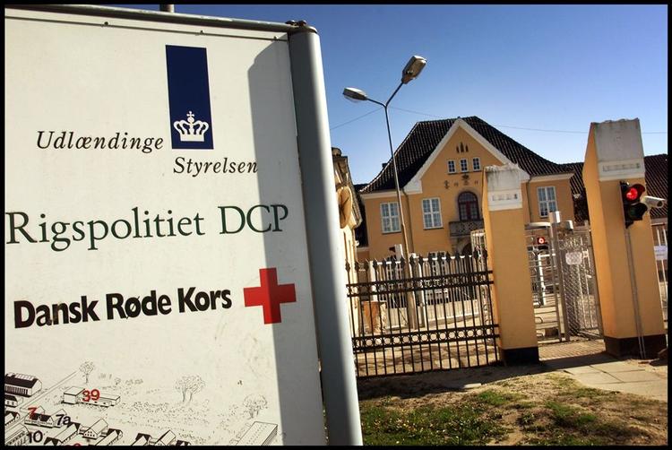 Indgangen til Sandholm-lejren. 