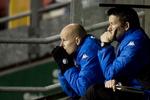 Ståle Solbakken (tv.) synes, FCK havde spillet som et tegneseriehold, da det tabte til Saint-Etienne i Uefa Cuppen. Så hård var han ikke efter dagens kamp mod OB. 
