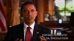 Barack Obama optræder i reklamen i et kontor, som minder om præsidentkontoret, så folk kan vænne sig til tanken. 